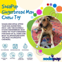 Brown - SP Gingerbread Man Ultra Durable Nylon Dog Chew Toy for Aggressive Chewers  - OSFA