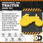Yellow - ID Tractor  Ultra Durable Nylon Dog Chew Toy for Aggressive Chewers - OSFA