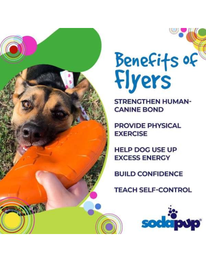 Orange Squeeze - SP Bottle Top Flyer Durable Rubber Retrieving Frisbee - Small (7" diameter)