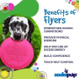 Pink - SP Puppy Bottle Top Flyer Durable Rubber Retrieving Frisbee for Puppies - Small