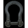 Black - ID Anchor Shackle Durable Rubber Tug Toy  - L
