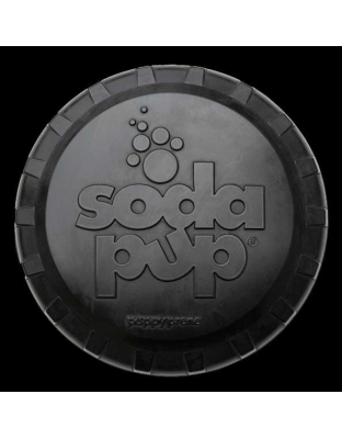 Black - SP Bottle Top Flyer Durable Rubber Retrieving Frisbee  - Large Flyer (9.75" Diameter)