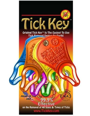 Multi color - The Original Tick Key Tick Removal Device - Portable, Safe and Highly Effective Tick Removal Tool - Assorted Colors