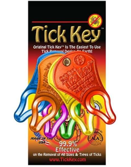 Multi color - The Original Tick Key Tick Removal Device - Portable, Safe and Highly Effective Tick Removal Tool - Assorted Colors