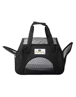 Pink - Zampa Airline Approved Soft Sided Pet Carrier - 15" x 17" x 7"
