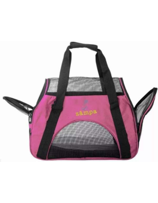 Pink - Zampa Airline Approved Soft Sided Pet Carrier - 19" x 13" x 10"