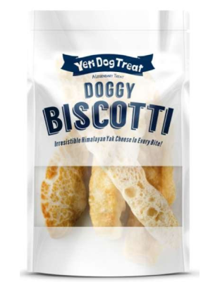 Yellow/White  - Yeti Dog Biscotti - 2 oz