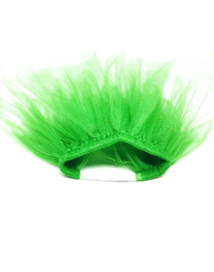 Green - Green Christmas Dog Tutu Skirt (Large) - Large