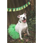 Green - Green Christmas Dog Tutu Skirt (Medium) - Med