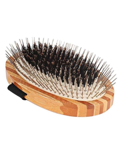 Striped Bamboo - Bass Brushes- The Hybrid Groomer