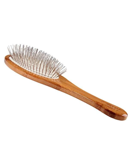 Dark Bamboo - Bass Brushes- Style & Detangle Pet Brush - Large