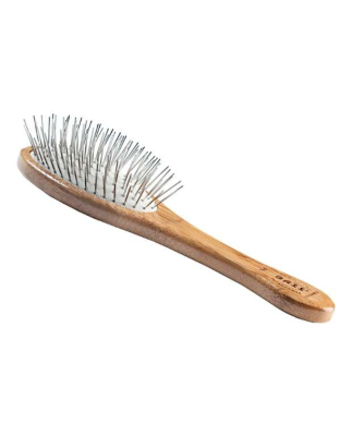 Dark Bamboo - Bass Brushes- Style & Detangle Pet Brush - Medium