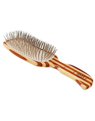 Striped Bamboo1 - Bass Brushes- Style & Detangle Pet Brush