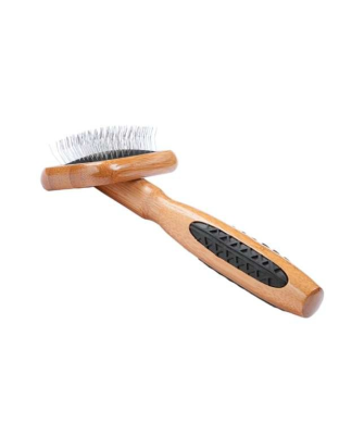 Dark Bamboo - Bass Brushes- De-matting Pet Brush Slicker Style - Extra Small