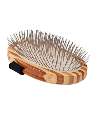 Striped Bamboo - Bass Brushes- Style & Detangle Pet Brush