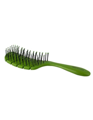 Green - Bass Brushes- The BIO-FLEX  Detangling Pet Brush Leaf Shape