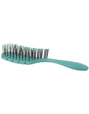 Teal - Bass Brushes- The BIO-FLEX  Detangling Pet Brush Leaf Shape