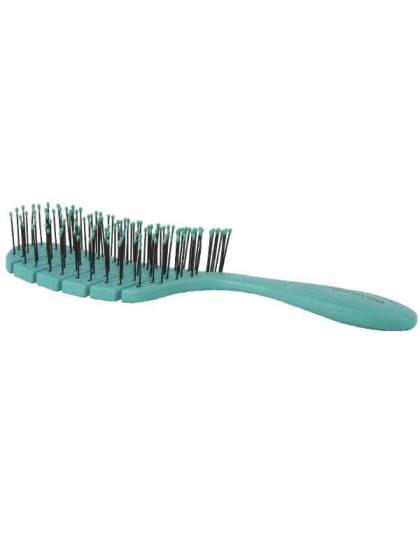 Teal - Bass Brushes- The BIO-FLEX  Detangling Pet Brush Leaf Shape