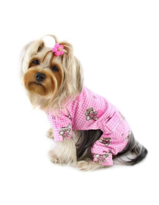 Pink - Adorable Teddy Bear Love Flannel PJ - XS