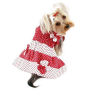 Red/White - Red & White Polka Dots Sundress with Contrasting Flowers - XS