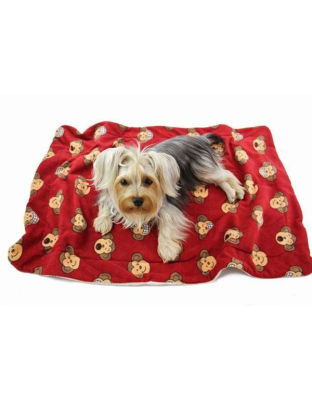 Burgundy - Silly Monkey Ultra-Plush Blanket - 30" x 20"