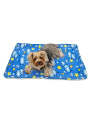 Blue - Stars and Clouds Fleece/Plush Blanket - One Size