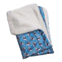 Blue - Ultra Soft Minky/Plush Silly Sharks Blanket - One Size