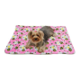 Pink - Ultra Soft Minky/Plush Bumblebee and Flowers Blanket - One Size