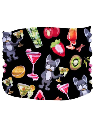 Black,Red,Silver - Happy Hour Pup Scruff - Tiny
