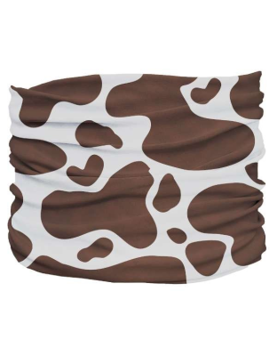 White,Brown - Cowhide Brown Pup Scruff - Small