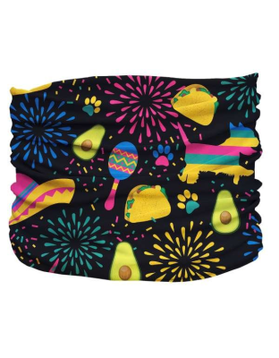 Black,Pink,Yellow - Taco Pawty Pup Scruff - Small