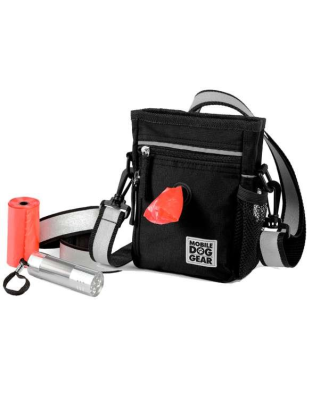 Black - Mobile Dog Gear Day/Night 6 Piece Walking Bag