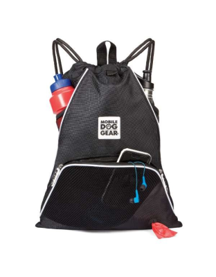 Black - Mobile Dog Gear Dogssentials Drawstring Cinch Sack