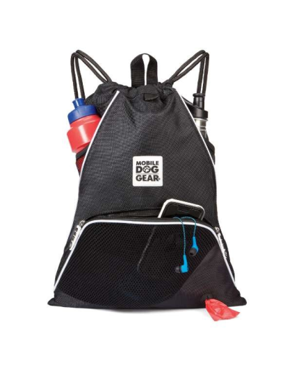 Black - Mobile Dog Gear Dogssentials Drawstring Cinch Sack