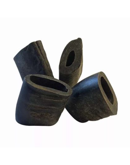 Black - WATER BUFFALO HORN TUFFIE- 100% Natural Dog Treat & Chews, Grain-Free, Gluten-Free, Dog Chewing Dental Toys, 2 COUNT, 7.5 oz - Medium