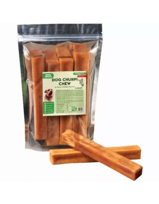 Yellow - DOG CHURPI CHEW- 100% Natural, Himalayan Hard Yak Cheese Churpi Dog Chew Treats, Grain-Free, Gluten-Free, Dental Chews, 4 COUNT-15 oz - Extra-Large