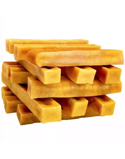 Yellow - DOG CHURPI CHEW- 100% Natural, Himalayan Hard Yak Cheese Churpi Dog Chew Treats, Grain-Free, Gluten-Free, Dental Chews, 4 COUNT-15 oz - Extra-Large