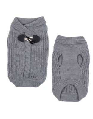 Gray - ES Shawl Collar Sweater  - Small