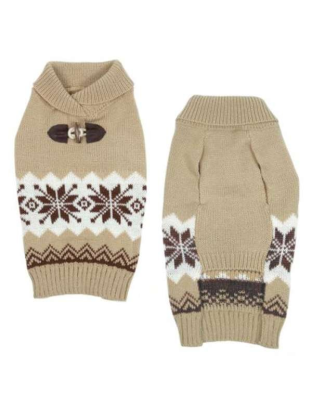 Tan - CC Shawl Collar Sweater - Large