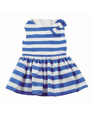 Blue - ESC Blue Stripe Dress  - Medium