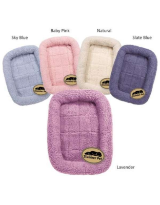 Pink - Slumber Pet Sherpa Crate Bed  - Large