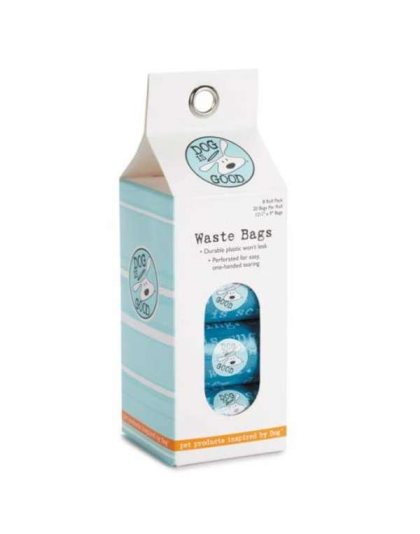 Blue - Dog is Good Dogism Waste Bag 8Pack  - 8 Pack