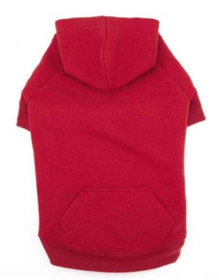 Red - Casual Canine Basic Hoodie  - Medium