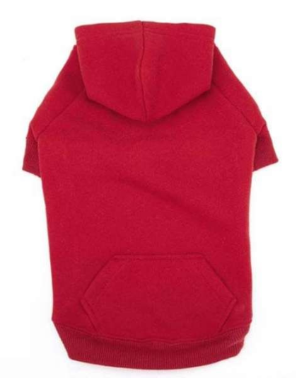 Red - Casual Canine Basic Hoodie  - Medium