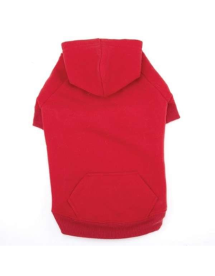 Red - Casual Canine Basic Hoodie  - Small