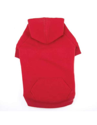 Red - Casual Canine Basic Hoodie  - XXL