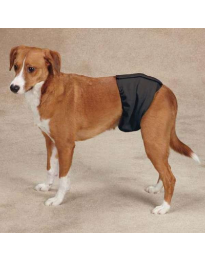 Black - Clean Go Pet Washable Male Wrap  - Medium