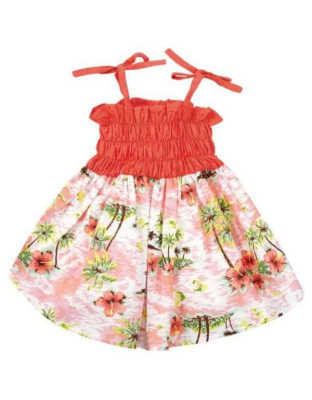 Orange - CC Hawaiian Breeze Sundress - Small Medium