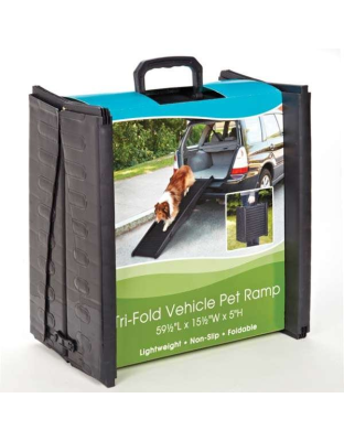 Black - GG Tri-Fold Vehicle Pet Ramp