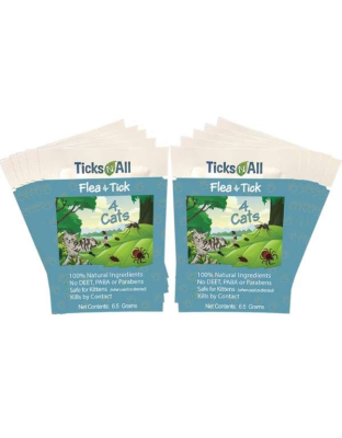 All Natural Flea and Tick Wipes 4 Cats (10 count.) - 10 count